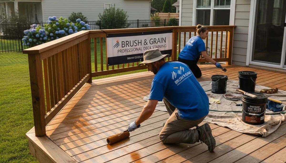 Boise, ID deck staining service by Boise Paint Pros for exterior wood protection