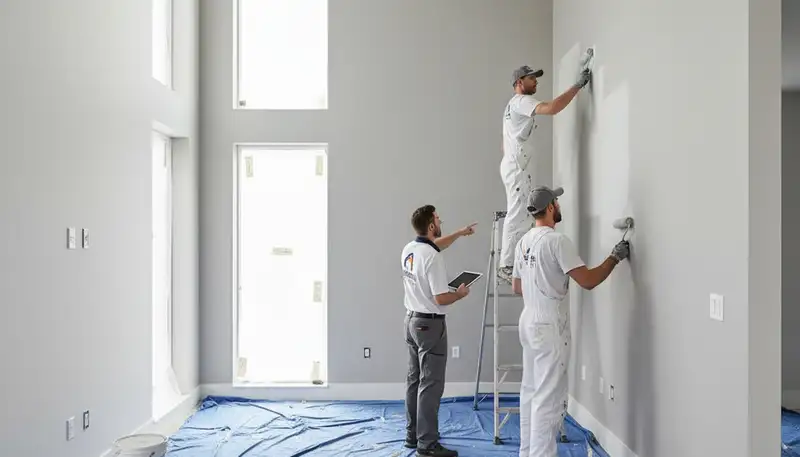 Boise, ID interior house painters applying fresh paint in a home for a clean, durable finish